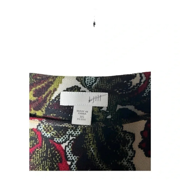 1892. J.JILL FLORAL PRINT LONG SLEEVE TOP BLOUSE SIZE XSMALL PETITE MULTICOLORED - Picture 5 of 9